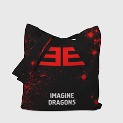 Сумка-шоппер Imagine Dragons - red gradient по-центру