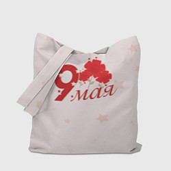 Сумка-шопер 9 мая гвоздики, цвет: 3D-принт