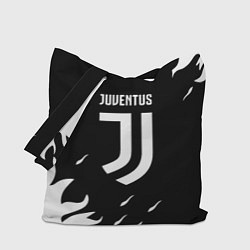 Сумка-шопер Juventus black fire, цвет: 3D-принт