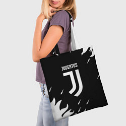 Сумка-шопер Juventus black fire, цвет: 3D-принт — фото 2