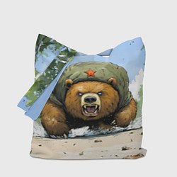 Сумка-шоппер Злой медведь со звездой СССР