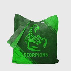 Сумка-шопер Scorpions - green gradient, цвет: 3D-принт