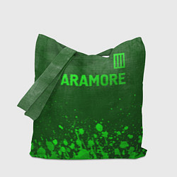 Сумка-шопер Paramore - green gradient посередине, цвет: 3D-принт