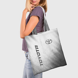 Сумка-шопер Toyota - white gradient вертикально, цвет: 3D-принт — фото 2