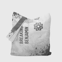 Сумка-шопер Breaking Benjamin - white gradient вертикально, цвет: 3D-принт