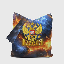 Сумка-шоппер Россия герб и огонь