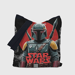 Сумка-шопер Boba Fett звездные войны, цвет: 3D-принт