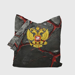 Сумка-шоппер Герб России черные плиты