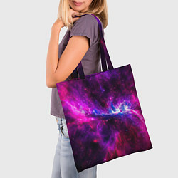 Сумка-шопер Неоновый галактический космос, цвет: 3D-принт — фото 2
