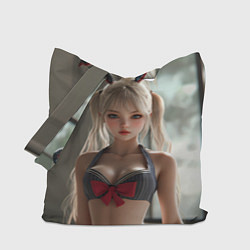 Сумка-шопер Девушка блондинка с ушками зайца, цвет: 3D-принт
