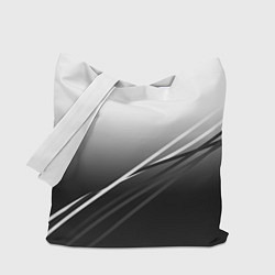 Сумка-шопер Градиент с полосами из белого в тёмный, цвет: 3D-принт