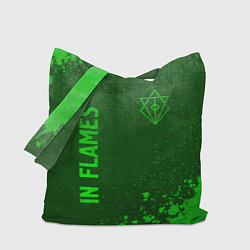 Сумка-шопер In Flames - green gradient вертикально, цвет: 3D-принт