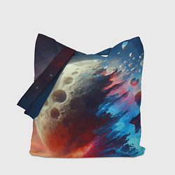 Сумка-шопер Разрыв космического тела - нейроарт, цвет: 3D-принт