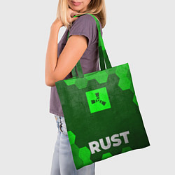Сумка-шопер Rust - green gradient по-центру, цвет: 3D-принт — фото 2