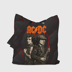 Сумка-шопер ACDC спинами друг другу, цвет: 3D-принт