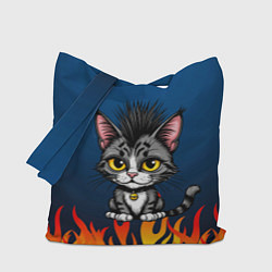 Сумка-шопер Панк котенок, цвет: 3D-принт