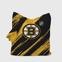 Сумка-шопер Бостон Брюинз - брызги краски, цвет: 3D-принт