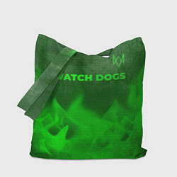 Сумка-шопер Watch Dogs - green gradient посередине, цвет: 3D-принт