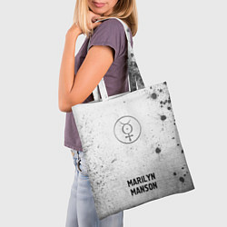 Сумка-шопер Marilyn Manson - white gradient по-центру, цвет: 3D-принт — фото 2