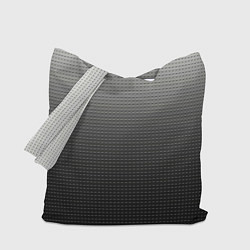 Сумка-шопер Градиент металлический тёмно-серый, цвет: 3D-принт