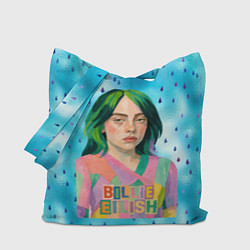 Сумка-шоппер Билли Айлиш в стиле коллажа