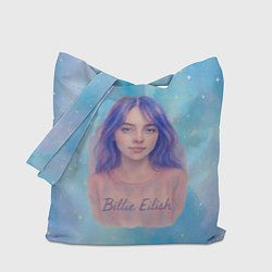 Сумка-шопер Билли Айлиш пастельные тона, цвет: 3D-принт