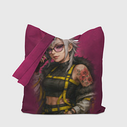 Сумка-шоппер Девушка с татуировкой в очках