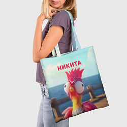 Сумка-шопер Никита - загрузка - смешной петух, цвет: 3D-принт — фото 2