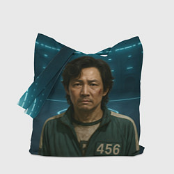 Сумка-шоппер Игрок 456 грустный - Игра в кальмара