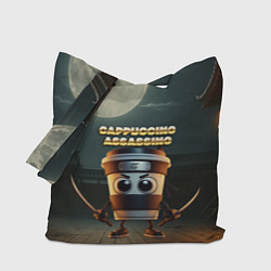 Сумка-шопер Cappuccino Assassino мем, цвет: 3D-принт