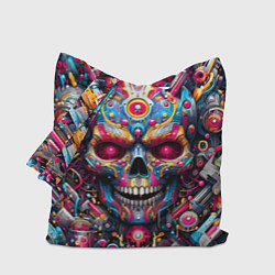 Сумка-шоппер Art cyber skull - ai art fantasy