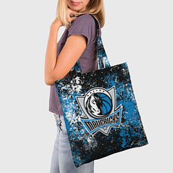 Сумка-шопер Даллас Маверикс - цветовой хаос, цвет: 3D-принт — фото 2