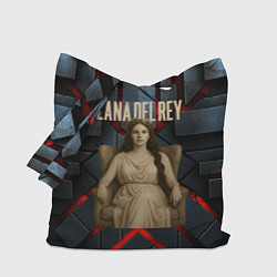 Сумка-шопер Lana Del Rey в греческом стиле на троне, цвет: 3D-принт