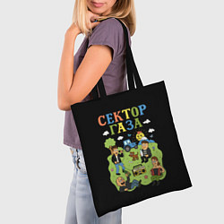 Сумка-шопер Сектор газа, мультяшный стиль, цвет: 3D-принт — фото 2