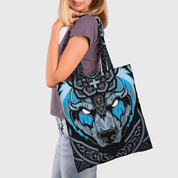 Сумка-шопер Медведь воин в кельтском стиле, цвет: 3D-принт — фото 2