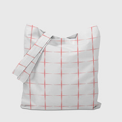 Сумка-шопер Color white red crosses, цвет: 3D-принт