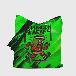 Сумка-шопер Корнишон в деле - спортсмен, цвет: 3D-принт