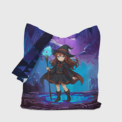 Сумка-шоппер Аниме девочка маг с волшебных посохом