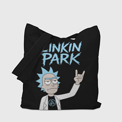 Сумка-шоппер Linkin Park и Рик рокер двухсторонняя