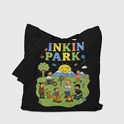 Сумка-шоппер Linkin Park, мультяшный стиль