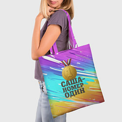 Сумка-шопер Медаль Саша номер один, цвет: 3D-принт — фото 2