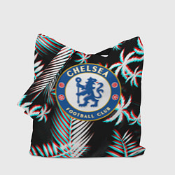 Сумка-шопер Chelsea тропики глитч текстура, цвет: 3D-принт