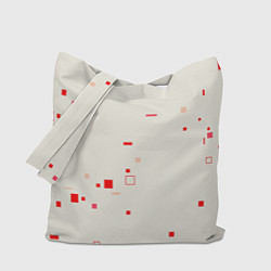 Сумка-шопер Color white red shapes, цвет: 3D-принт