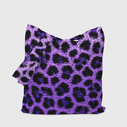 Сумка-шоппер Леопардовый фиолетовый