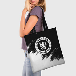 Сумка-шопер Чели белые краски текстура, цвет: 3D-принт — фото 2