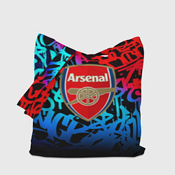 Сумка-шопер Arsenal граффити неон, цвет: 3D-принт