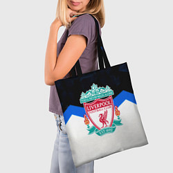 Сумка-шопер Liverpool геометрия полосы спорт, цвет: 3D-принт — фото 2