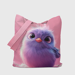 Сумка-шоппер Милая фиолетовая птичка