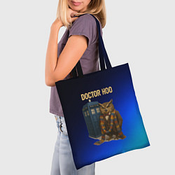 Сумка-шопер Doctor Hoo сова у телефонной будки, цвет: 3D-принт — фото 2