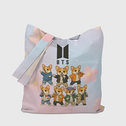 Сумка-шопер Корги BTS, цвет: 3D-принт